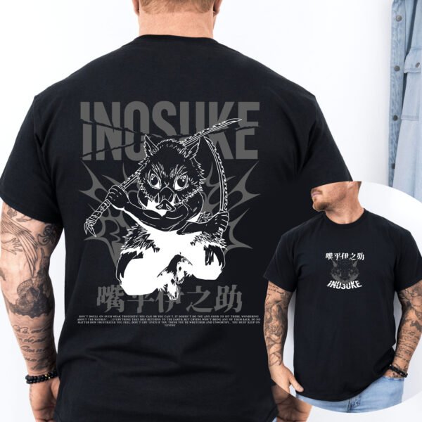 Inosuke Samurai Warrior Graphic Tee – Bold Anime Streetwear