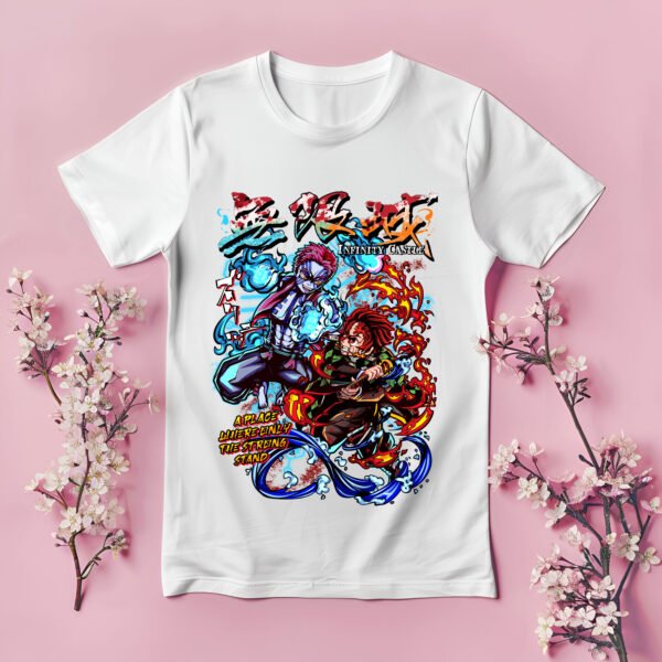 Tanjiro vs Akaza - Infinity Castle Battle T-Shirt - Image 6