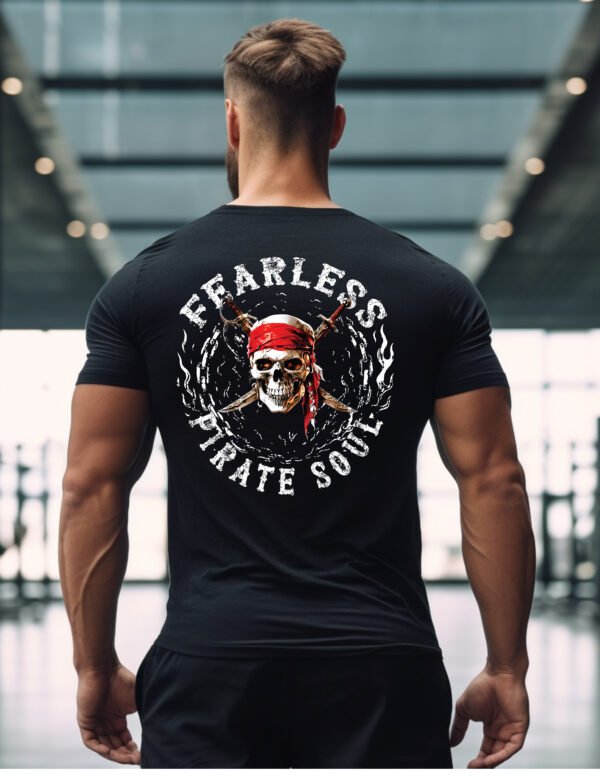 Fearless Pirate Soul T-Shirt | Skull Graphic Tee | Unisex Pirate Shirt | Adventure Tee - Image 8