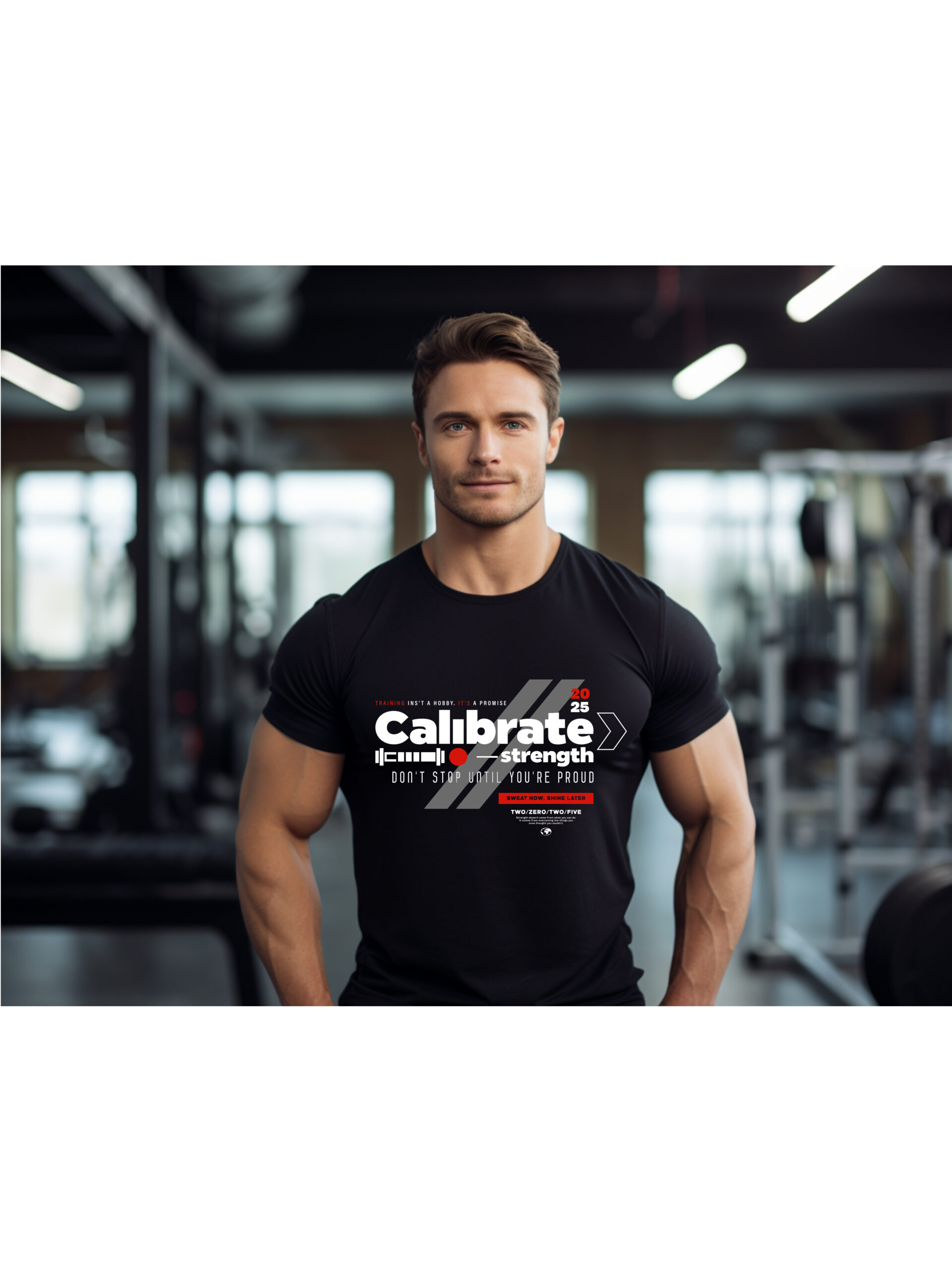 Calibrate Strength" Premium Performance Tee | Bodybuilding & Gym Apparel 6 Calibrate Strength" Premium Performance Tee | Bodybuilding & Gym Apparel - Image 6