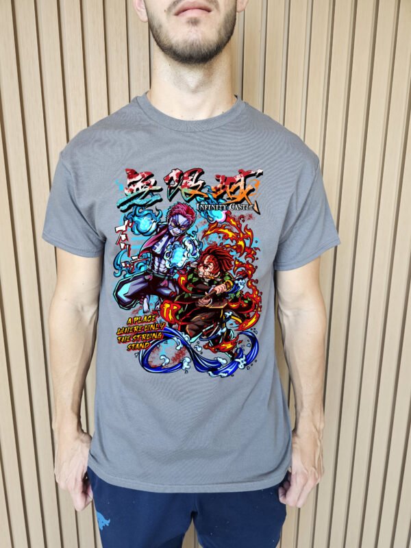 Tanjiro vs Akaza - Infinity Castle Battle T-Shirt - Image 5