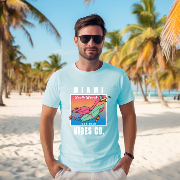 Miami Vibes Co. – South Beach Retro T-Shirt - Image 2