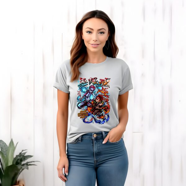 Tanjiro vs Akaza - Infinity Castle Battle T-Shirt - Image 4