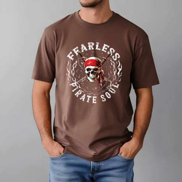 Fearless Pirate Soul T-Shirt | Skull Graphic Tee | Unisex Pirate Shirt | Adventure Tee - Image 10