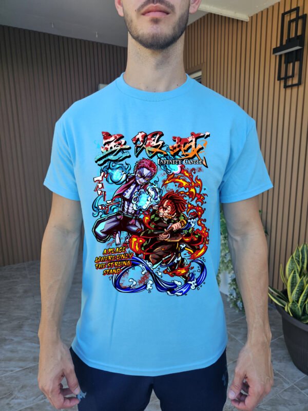 Tanjiro vs Akaza - Infinity Castle Battle T-Shirt - Image 3