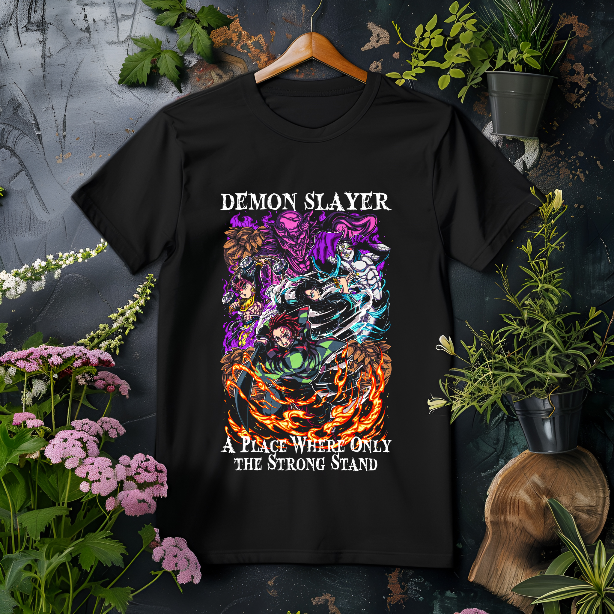 Demon Slayer: "A Place Where Only The Strong Stand" Premium T-Shirt 4 Demon Slayer: "A Place Where Only The Strong Stand" Premium T-Shirt - Image 4