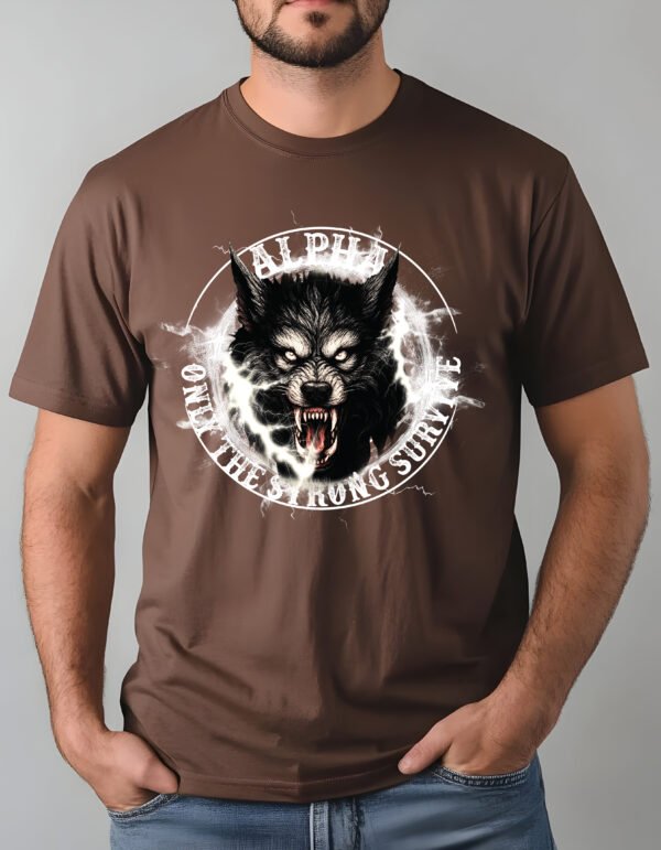 "ALPHA, ONLY THE STRONG SURVIVE" Wolf T-Shirt - Unleash Your Inner Beast. - Image 10