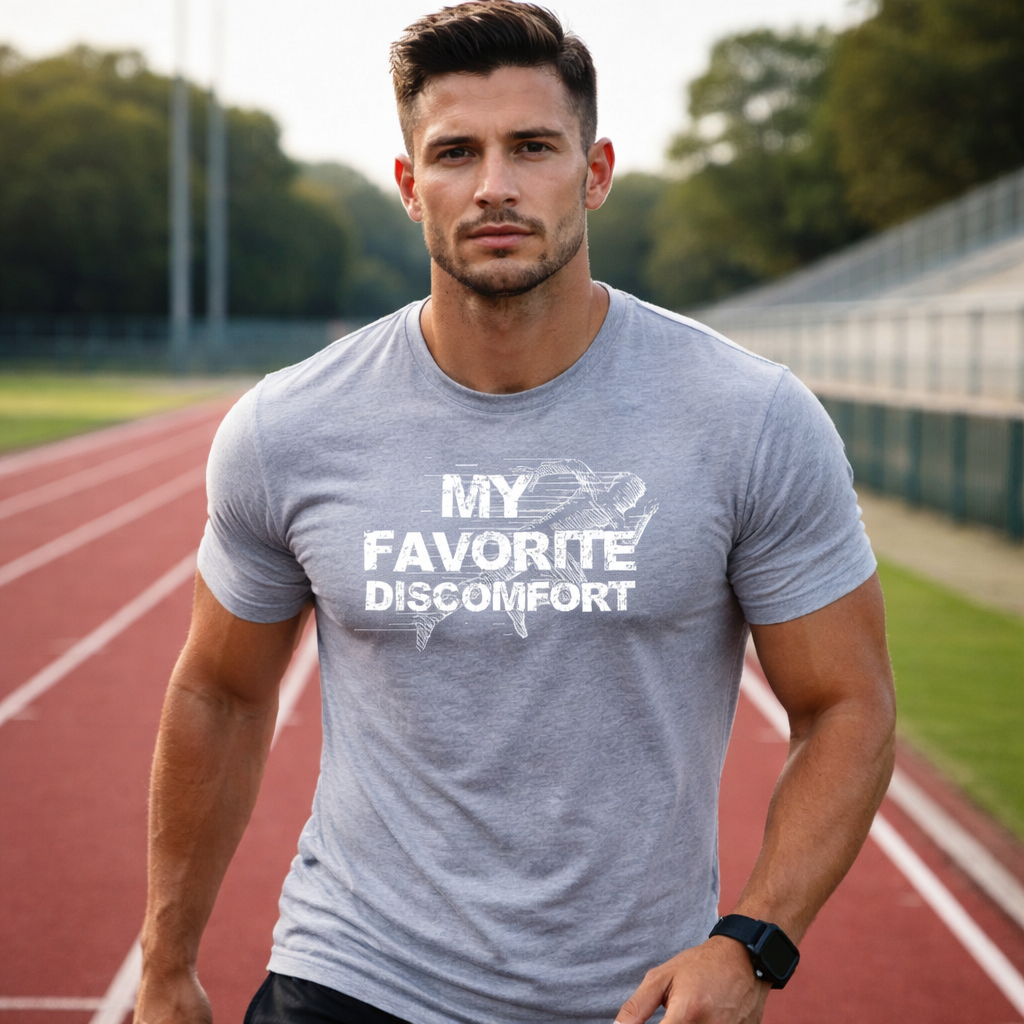 My Favorite Discomfort T-Shirt – Premium Runner Tee (2026 Edition) 3 My Favorite Discomfort T-Shirt – Premium Runner Tee (2026 Edition) - Image 3