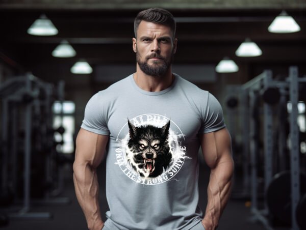 "ALPHA, ONLY THE STRONG SURVIVE" Wolf T-Shirt - Unleash Your Inner Beast. - Image 8