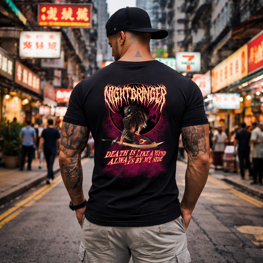 Nightbringer Death Is A Wind Graphic Tee Gaming & Metal Apparel