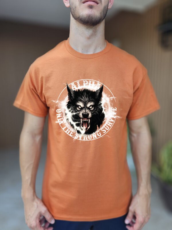 "ALPHA, ONLY THE STRONG SURVIVE" Wolf T-Shirt - Unleash Your Inner Beast. - Image 3