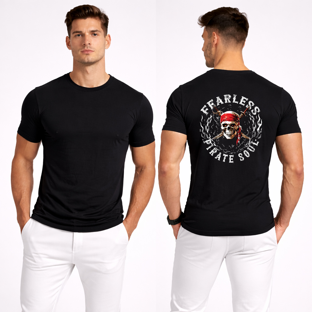 Grim Reaper Gym Tee – Fearless Skull Back Print | 3 Bold Colors 2 fearless-pirate-soul-black-gym-tshirt-front-back-view-skull-graphic-teeflowusa.jpg