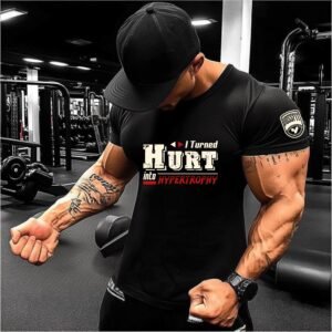 I Turned Hurt into Hypertrophy" Gym T-Shirt - Motivation for Bodybuilding & Weightlifting | Workout Apparel