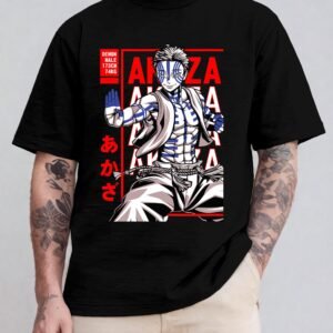 Akaza Demon Slayer T-Shirt | Upper Rank Three Anime Tee | Akaza Graphic Shirt | Anime Fan Gift
