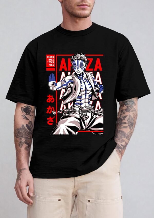 Akaza Demon Slayer T-Shirt | Upper Rank Three Anime Tee | Akaza Graphic Shirt | Anime Fan Gift