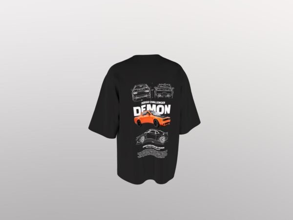 Dodge Challenger Demon  T-Shirt - Muscle Car Enthusiast Tee | Streetwear Style - Image 2