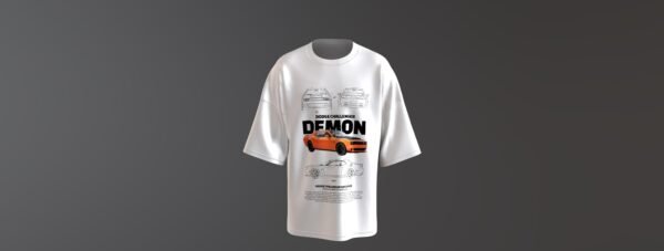 Dodge Challenger Demon  T-Shirt - Muscle Car Enthusiast Tee | Streetwear Style - Image 3