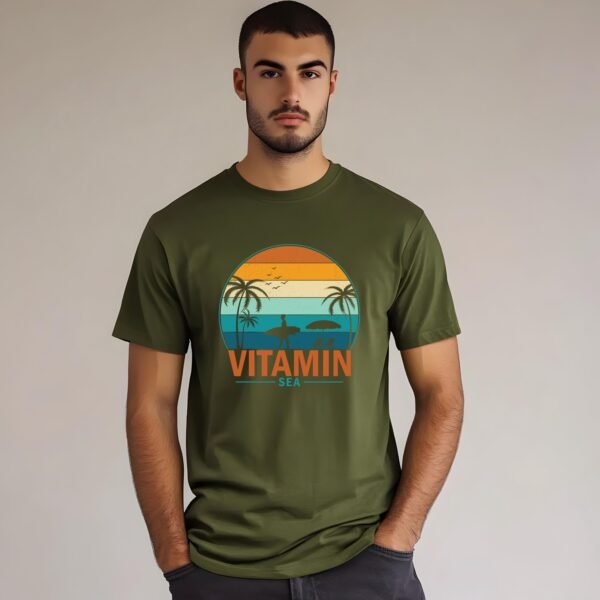 Vitamin Sea" T-Shirt | Retro Beach Apparel | Ocean Lover Vacation Tee - Image 8