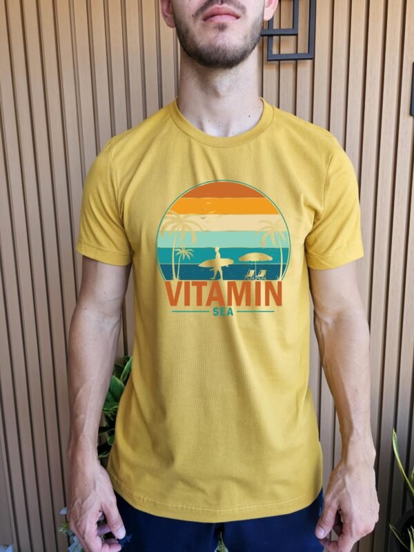 Vitamin Sea" T-Shirt | Retro Beach Apparel | Ocean Lover Vacation Tee - Image 9