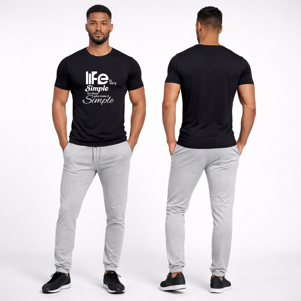 Life Is Very Simple Quote T-Shirt – Minimalist Motivational Graphic Tee (Unisex) 2 Life Is Very Simple Quote T-Shirt – Minimalist Motivational Graphic Tee (Unisex) - Image 2