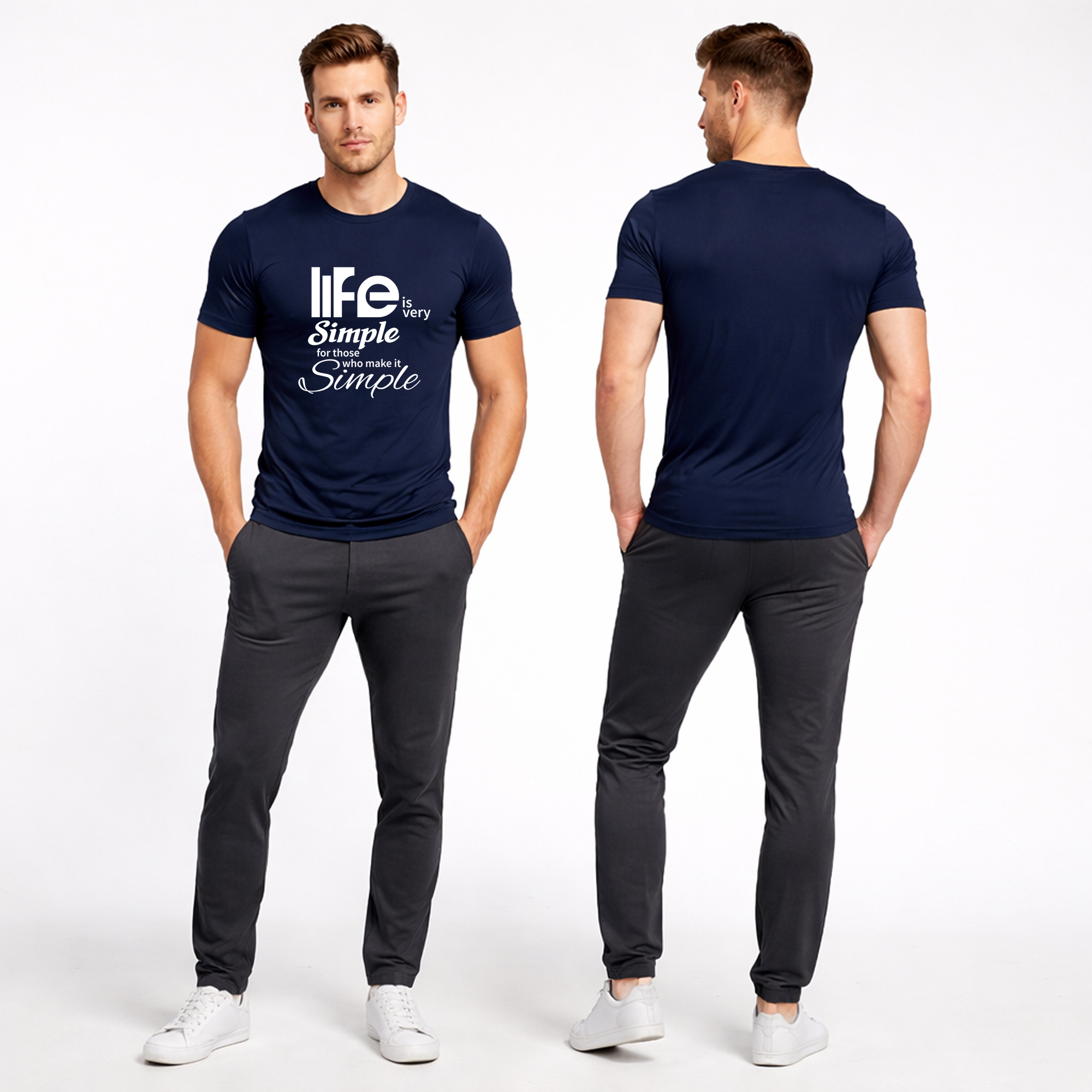 Life Is Very Simple Quote T-Shirt – Minimalist Motivational Graphic Tee (Unisex) 1 life is very simple t shirt