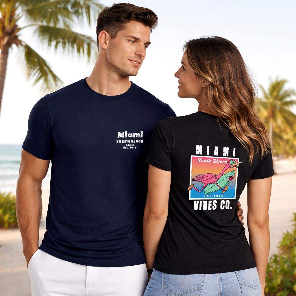 Miami Vibes T Shirt – Epic Premium South Beach Tee (2-Sided Print) 4 Miami Vibes T Shirt – Epic Premium South Beach Tee (2-Sided Print) - Image 4