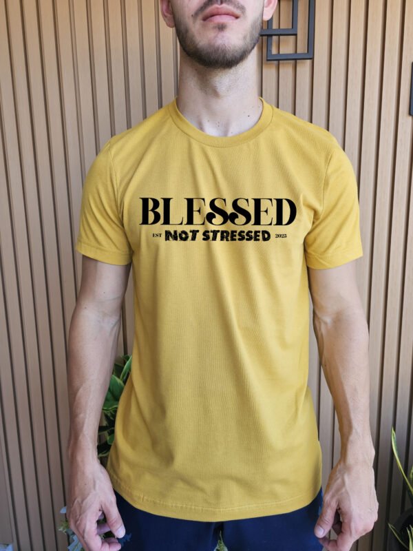 "Blessed Not Stressed" T-Shirt | 2025 Mantra Tee | Positive Mindset Apparel - Image 9