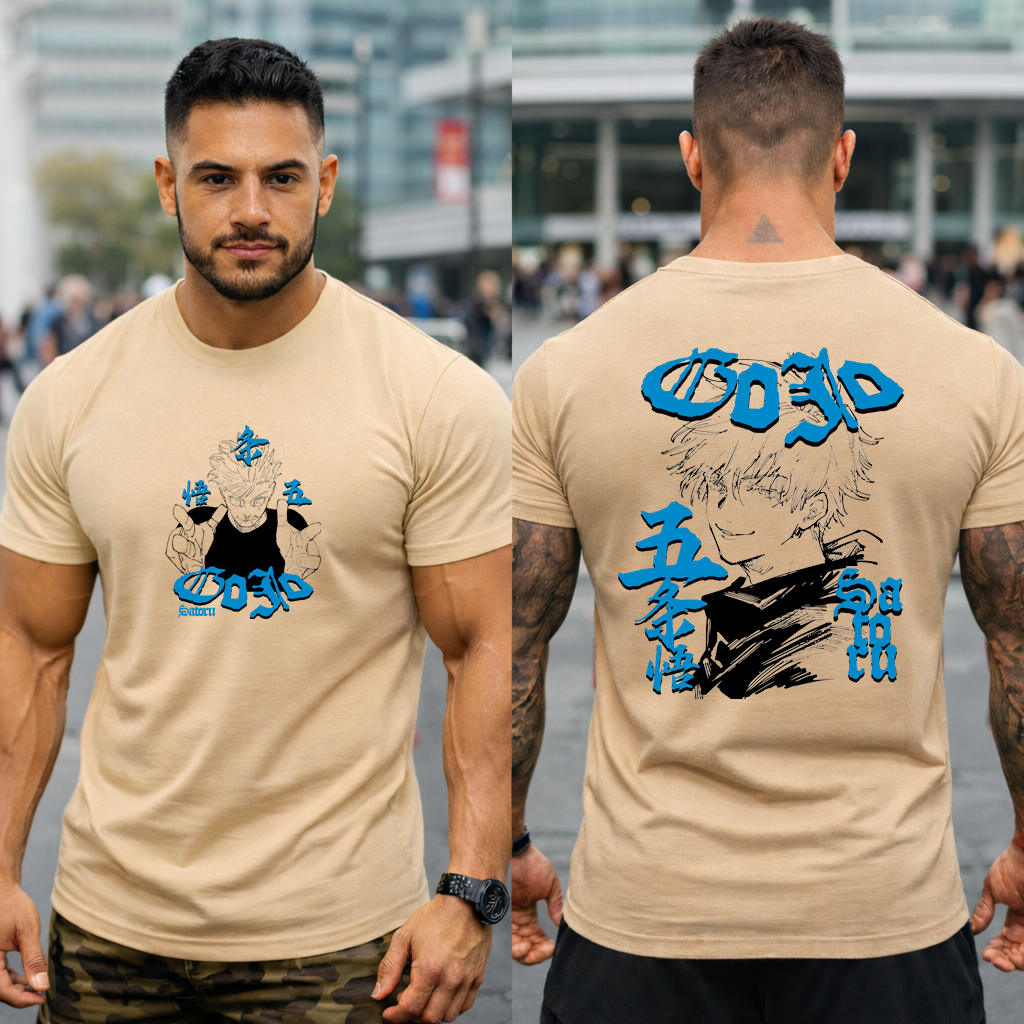 Gojo Blue Aura T Shirt Epic Anime Streetwear Back Print Tee 3 Gojo Blue Aura T Shirt Epic Anime Streetwear Back Print Tee - Image 3