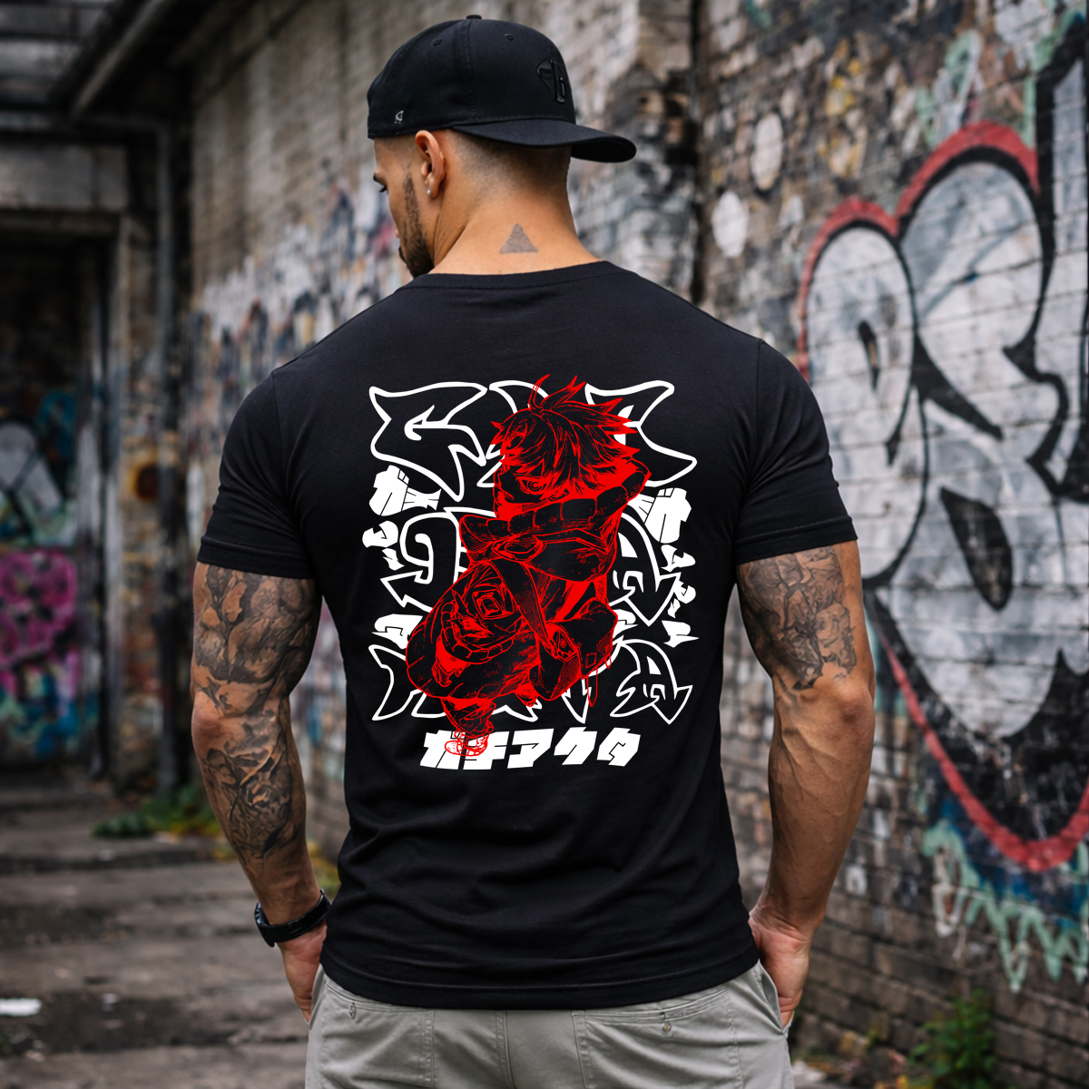 Gachiakuta Red Rage Anime Streetwear T-Shirt Front & Back Graphic Tee 4 Gachiakuta Red Rage Anime Streetwear T-Shirt Front & Back Graphic Tee - Image 4
