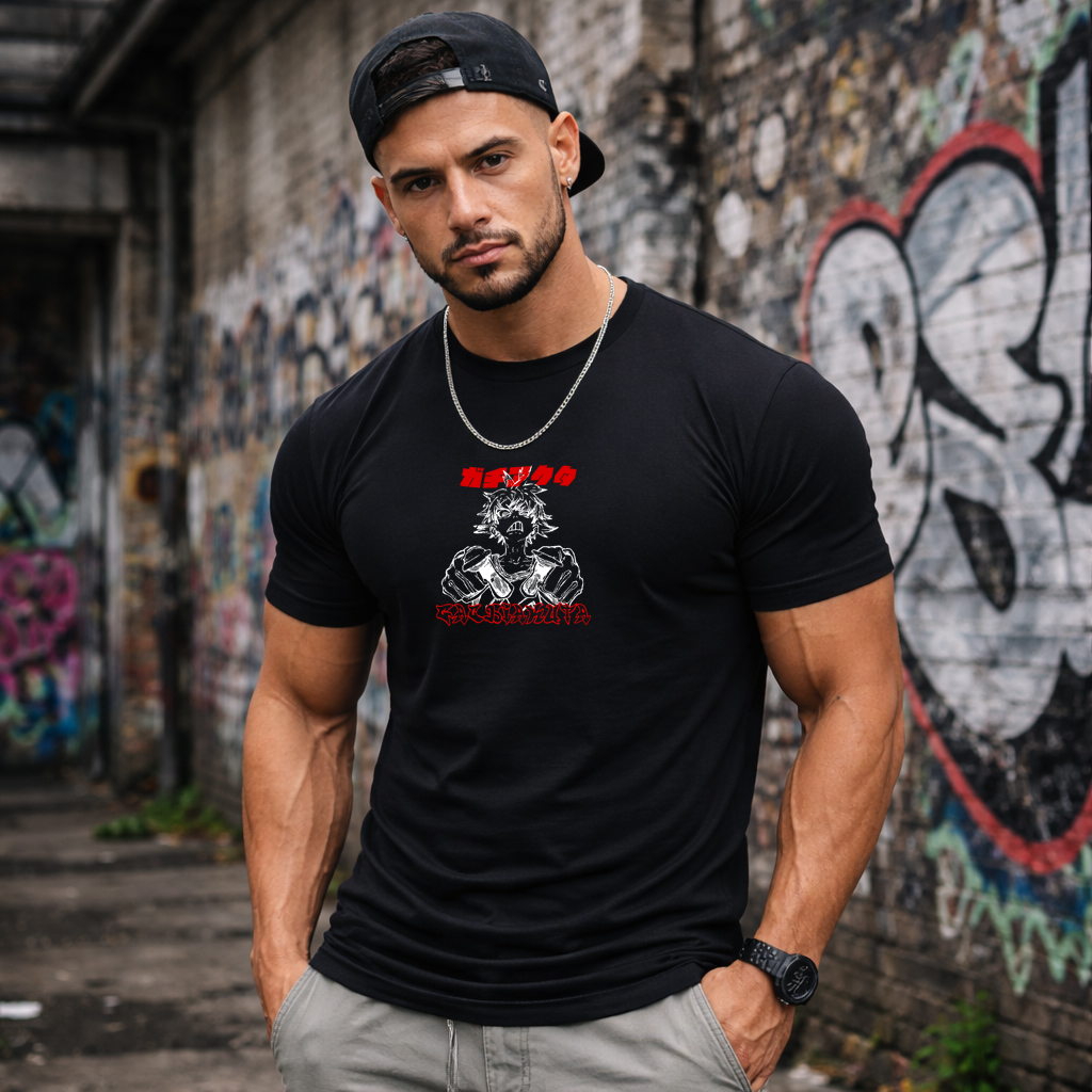 Gachiakuta Red Rage Anime Streetwear T-Shirt Front & Back Graphic Tee 3 Gachiakuta Red Rage Anime Streetwear T-Shirt Front & Back Graphic Tee - Image 3