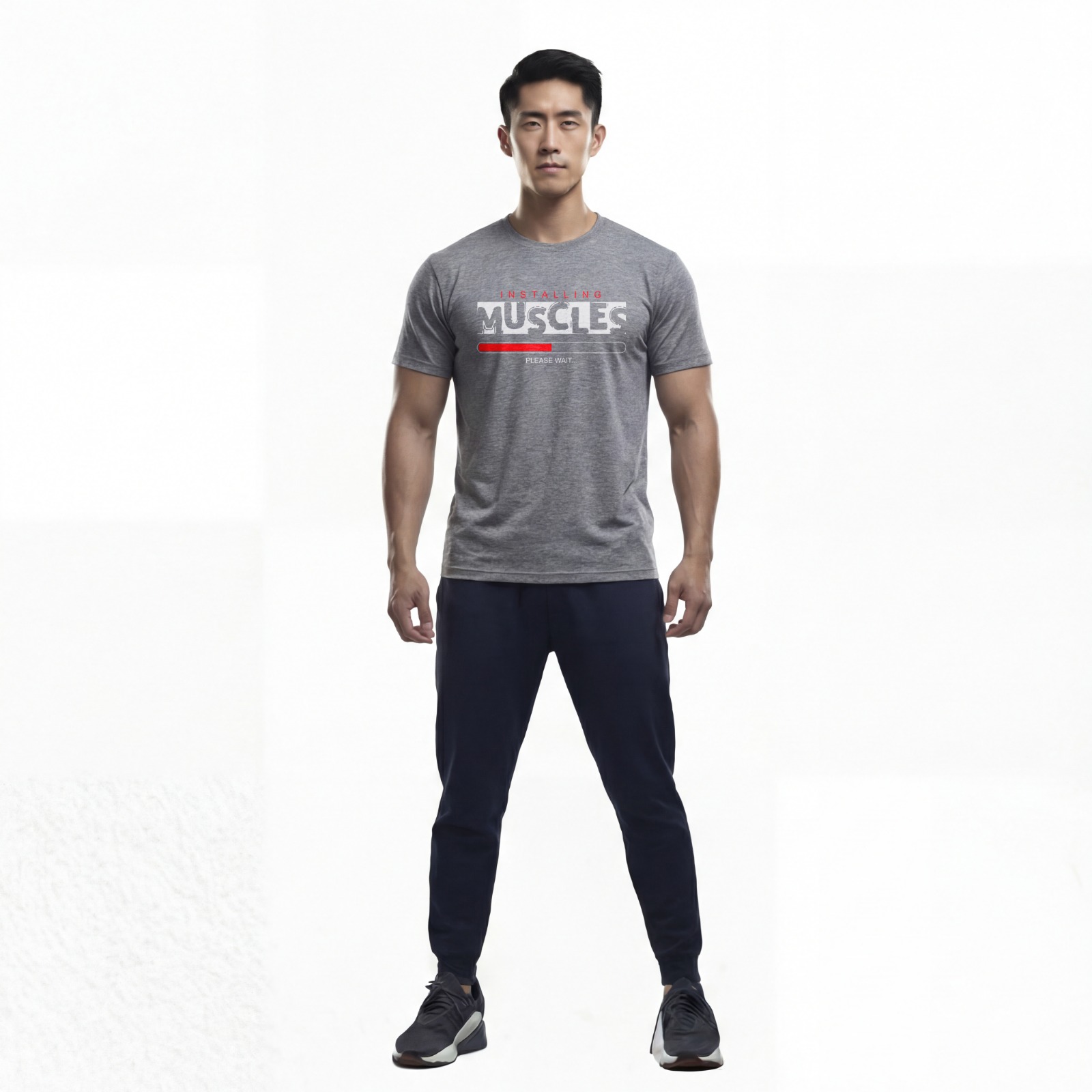 Funny Workout T Shirt – Installing Muscles Please Wait Gym Tee (Unisex) 3 Funny Workout T Shirt – Installing Muscles Please Wait Gym Tee (Unisex) - Image 3