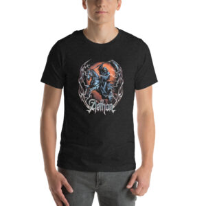 Grim Reaper Riding Horse T-Shirt – Dark Gothic Graphic Tee by Aethon Unisex t-shirt Size XS - 5XL