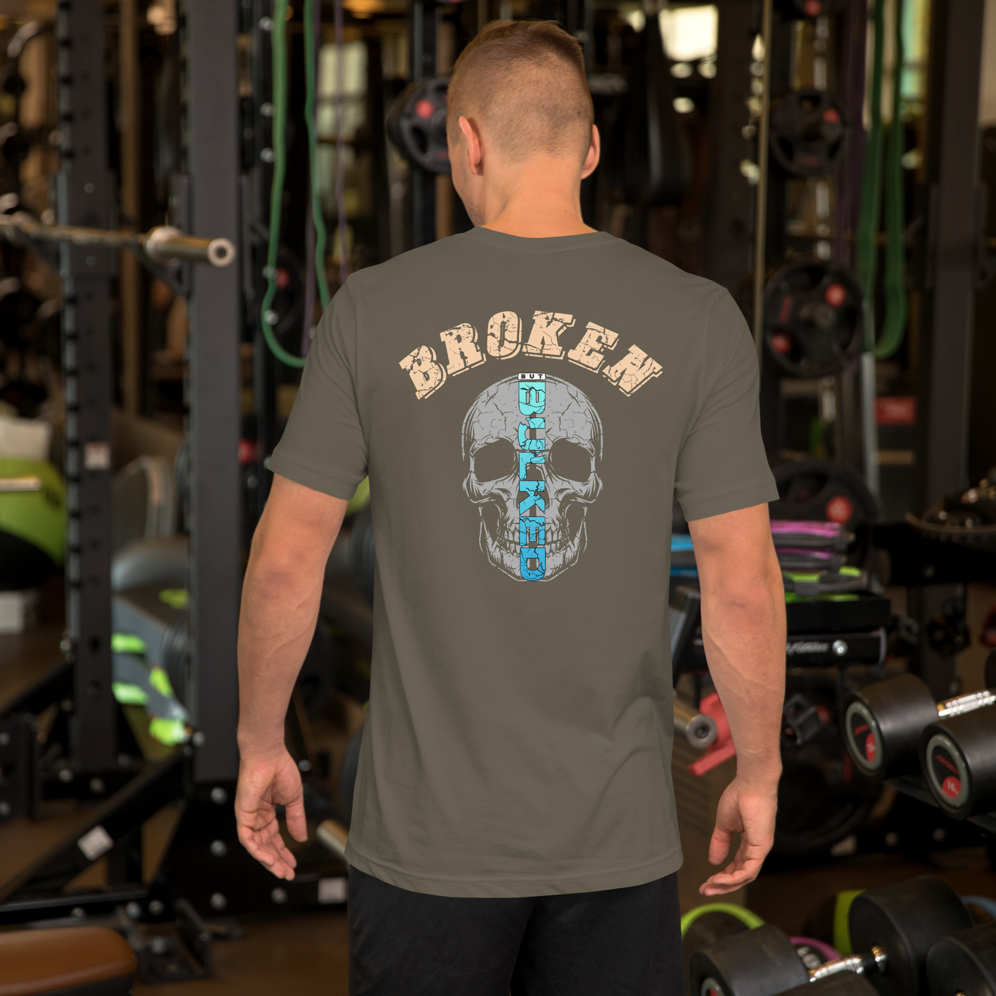 Broken But Bulked T-Shirt – Motivational Gym Wear by TeeFlowUSA Unisex t-shirt 8 Broken But Bulked T-Shirt – Motivational Gym Wear by TeeFlowUSA Unisex t-shirt - Image 8