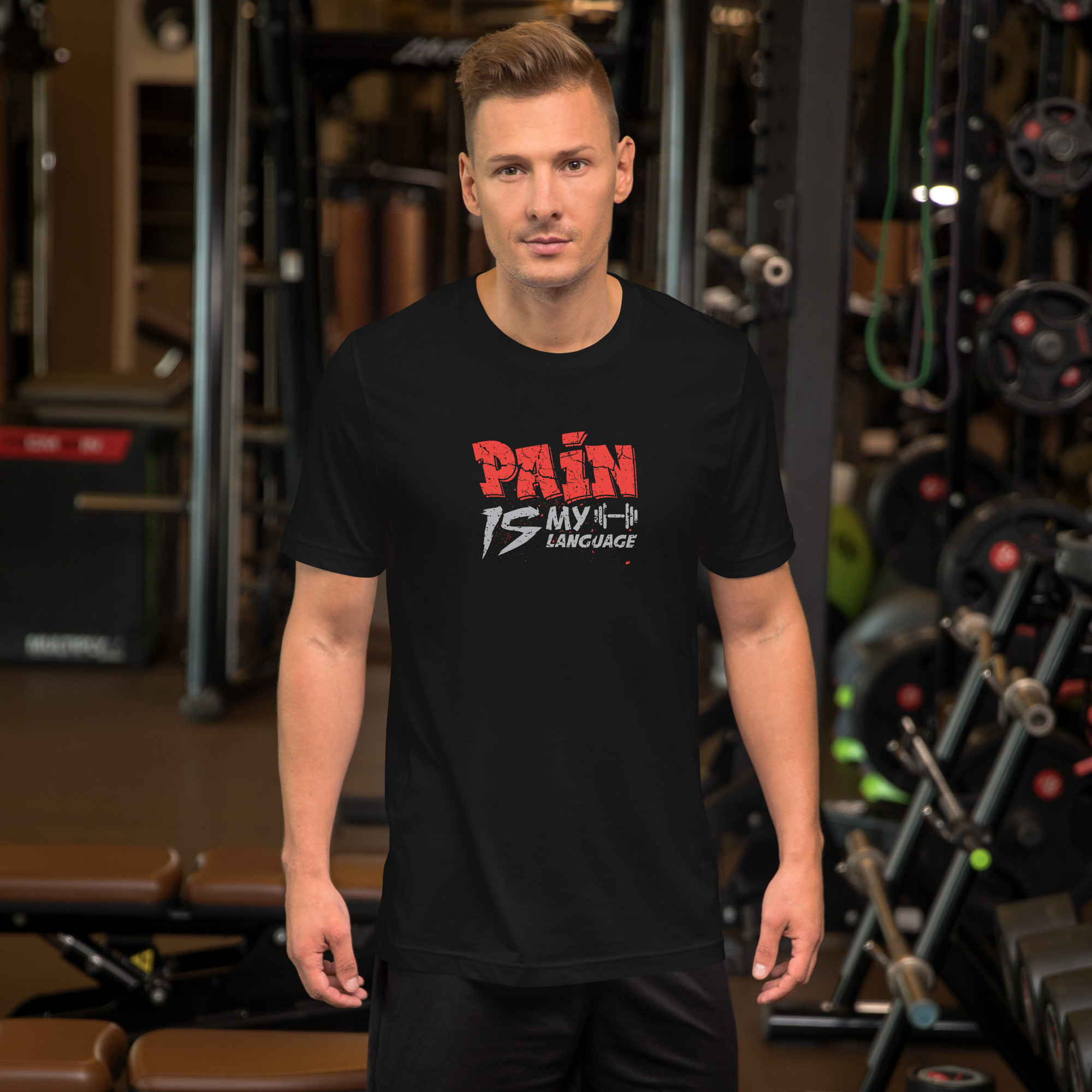 Pain Is My Language T-Shirt – Hardcore Gym Streetwear by TeeFlowUSA Unisex t-shirt 1 Pain Is My Language T-Shirt – Hardcore Gym Streetwear by TeeFlowUSA Unisex t-shirt