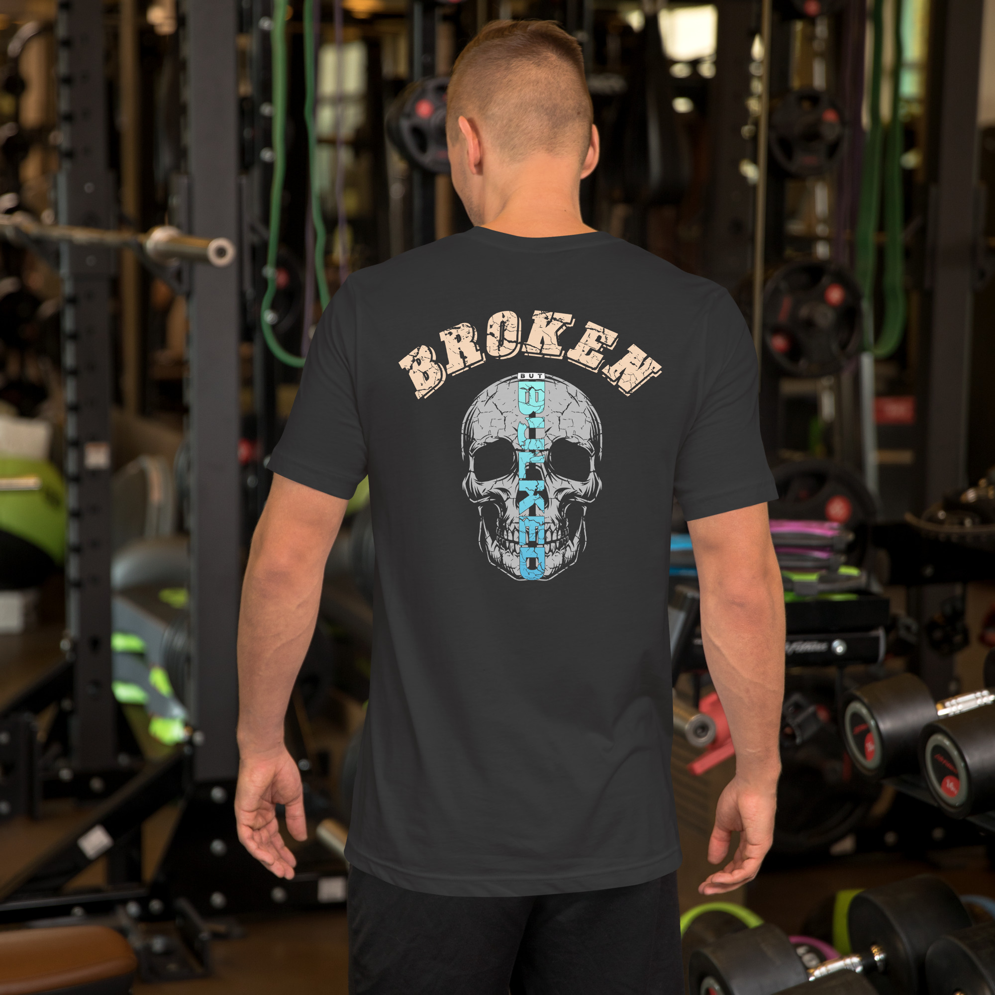 Broken But Bulked T-Shirt – Motivational Gym Wear by TeeFlowUSA Unisex t-shirt 5 Broken But Bulked T-Shirt – Motivational Gym Wear by TeeFlowUSA Unisex t-shirt - Image 5