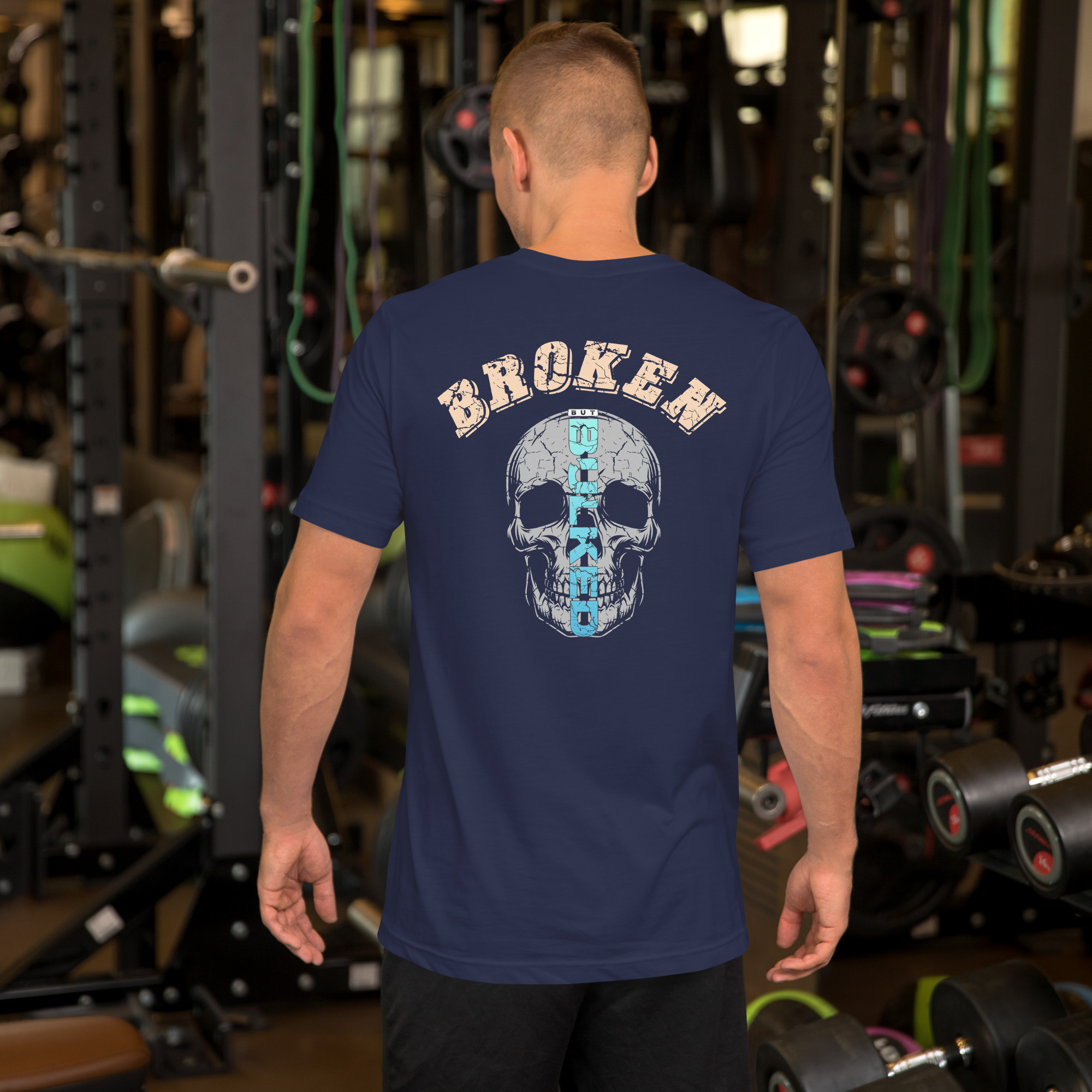 Broken But Bulked T-Shirt – Motivational Gym Wear by TeeFlowUSA Unisex t-shirt 4 Broken But Bulked T-Shirt – Motivational Gym Wear by TeeFlowUSA Unisex t-shirt - Image 4