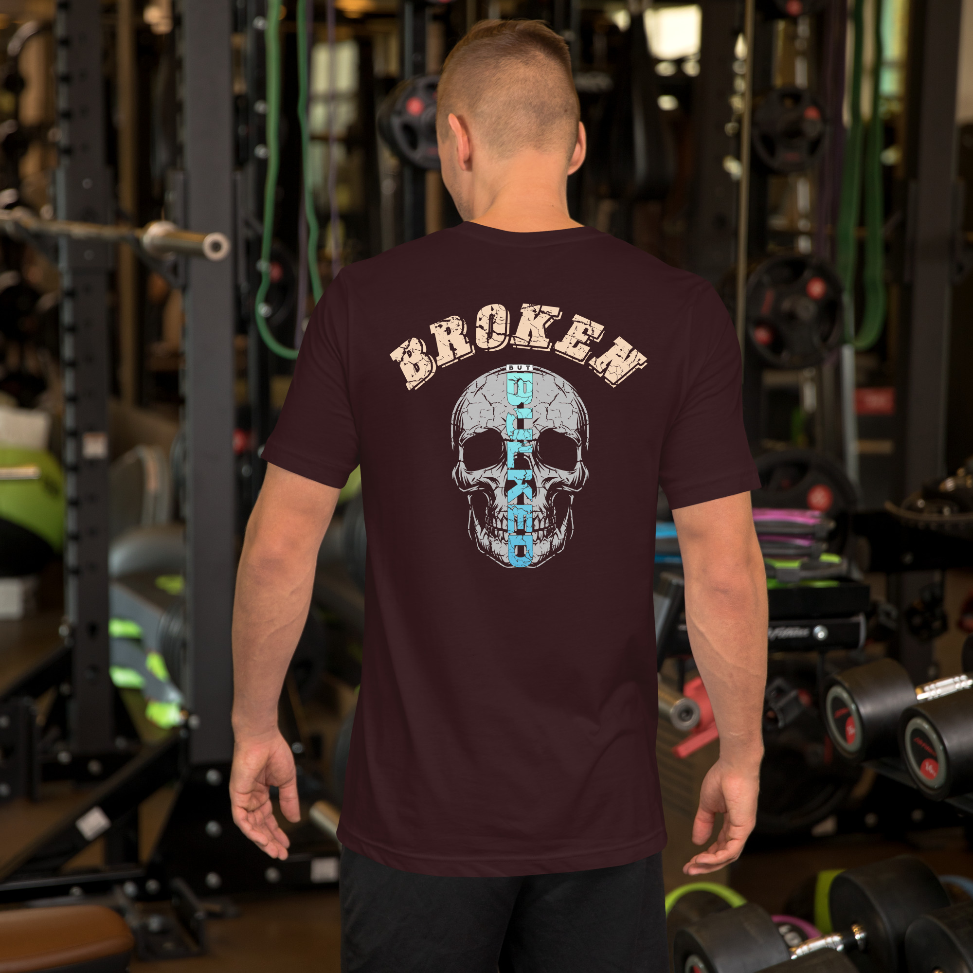 Broken But Bulked T-Shirt – Motivational Gym Wear by TeeFlowUSA Unisex t-shirt 3 Broken But Bulked T-Shirt – Motivational Gym Wear by TeeFlowUSA Unisex t-shirt - Image 3