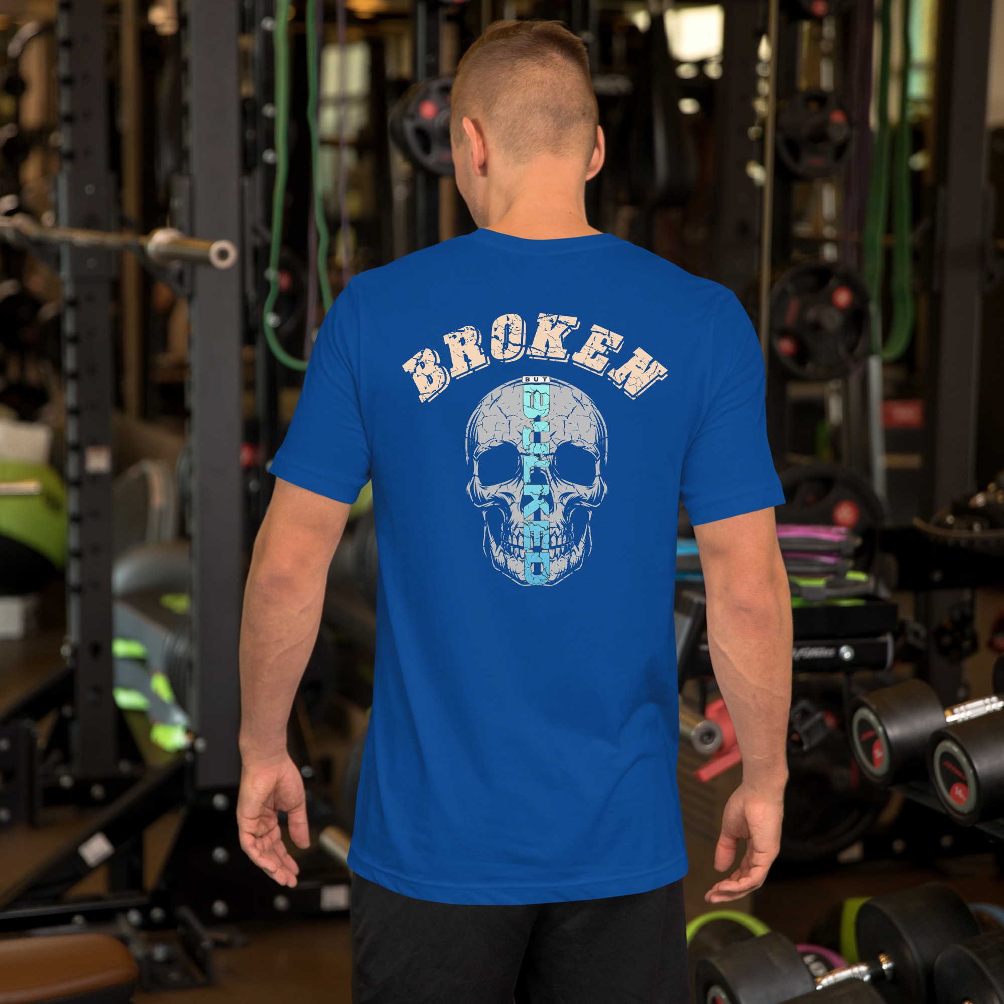 Broken But Bulked T-Shirt – Motivational Gym Wear by TeeFlowUSA Unisex t-shirt 6 Broken But Bulked T-Shirt – Motivational Gym Wear by TeeFlowUSA Unisex t-shirt - Image 6