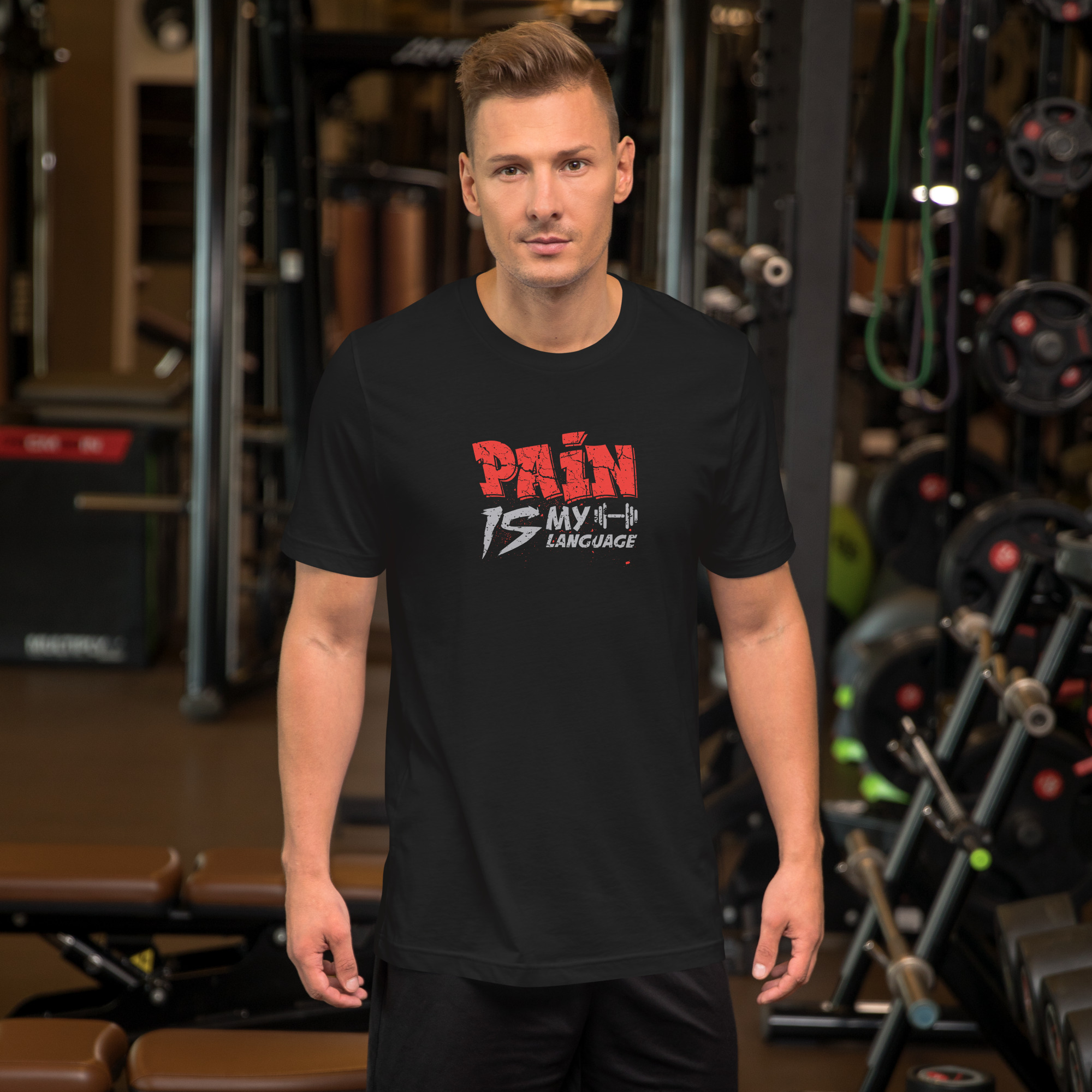 Pain Is My Language T-Shirt – Hardcore Gym Streetwear by TeeFlowUSA Unisex t-shirt 2 Pain Is My Language T-Shirt – Hardcore Gym Streetwear by TeeFlowUSA Unisex t-shirt - Image 2
