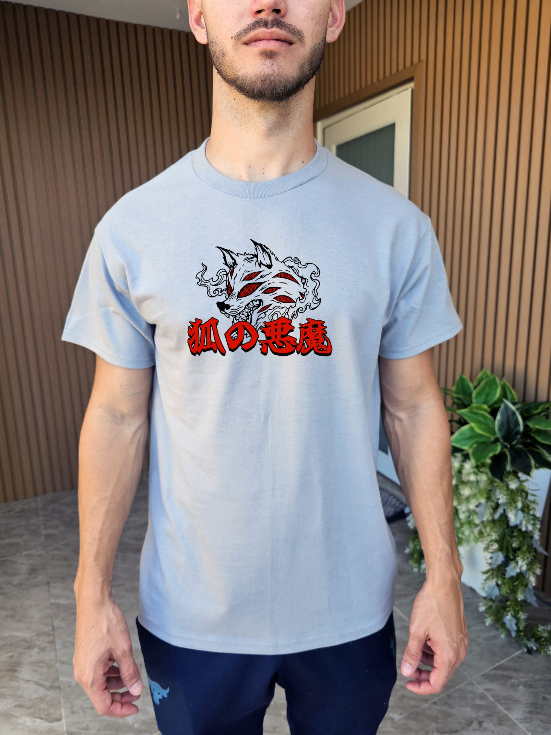 Devil Fox Anime Inspired T-Shirt Japanese Streetwear Back Print Tee 5 Devil Fox Anime Inspired T-Shirt Japanese Streetwear Back Print Tee - Image 5