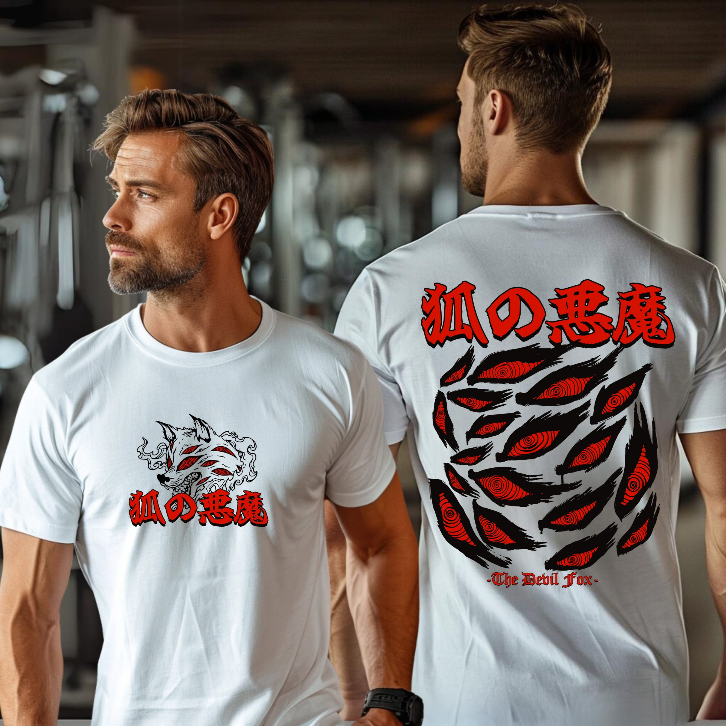 Devil Fox Anime Inspired T-Shirt Japanese Streetwear Back Print Tee 2 Devil Fox Anime Inspired T-Shirt Japanese Streetwear Back Print Tee - Image 2