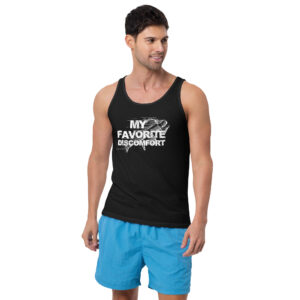 “My Favorite Discomfort” Premium Fitness Tank Top | Motivational Gym Tee for Athletes Men's Tank Top