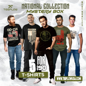 National Collection Mystery Box – 5 Premium T-Shirts for $90 | TeeFlow