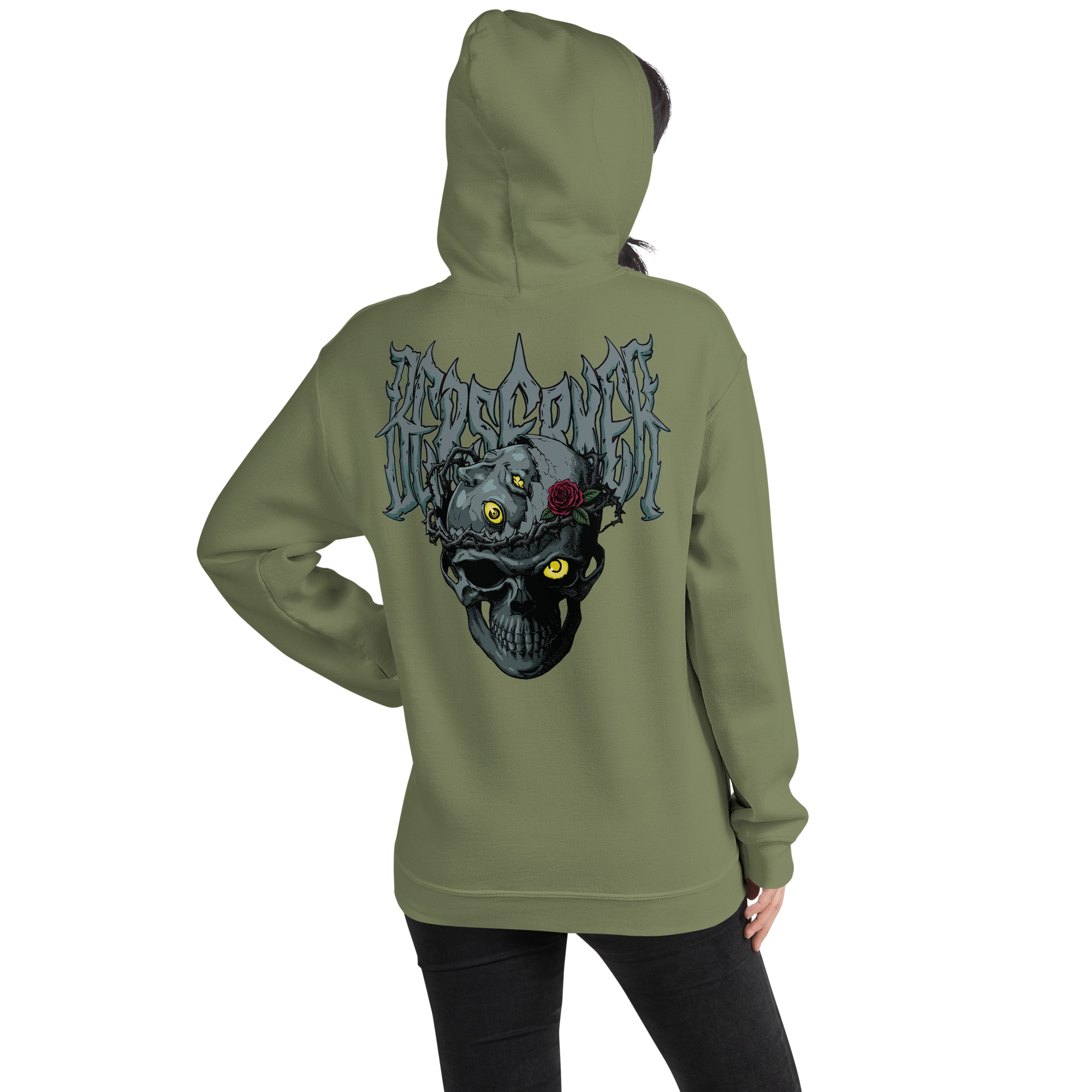 Dark Skull Hoodie – Gothic Streetwear Pullover, Premium Unisex Graphic Unisex Hoodie 7 Dark Skull Hoodie – Gothic Streetwear Pullover, Premium Unisex Graphic Unisex Hoodie - Image 7