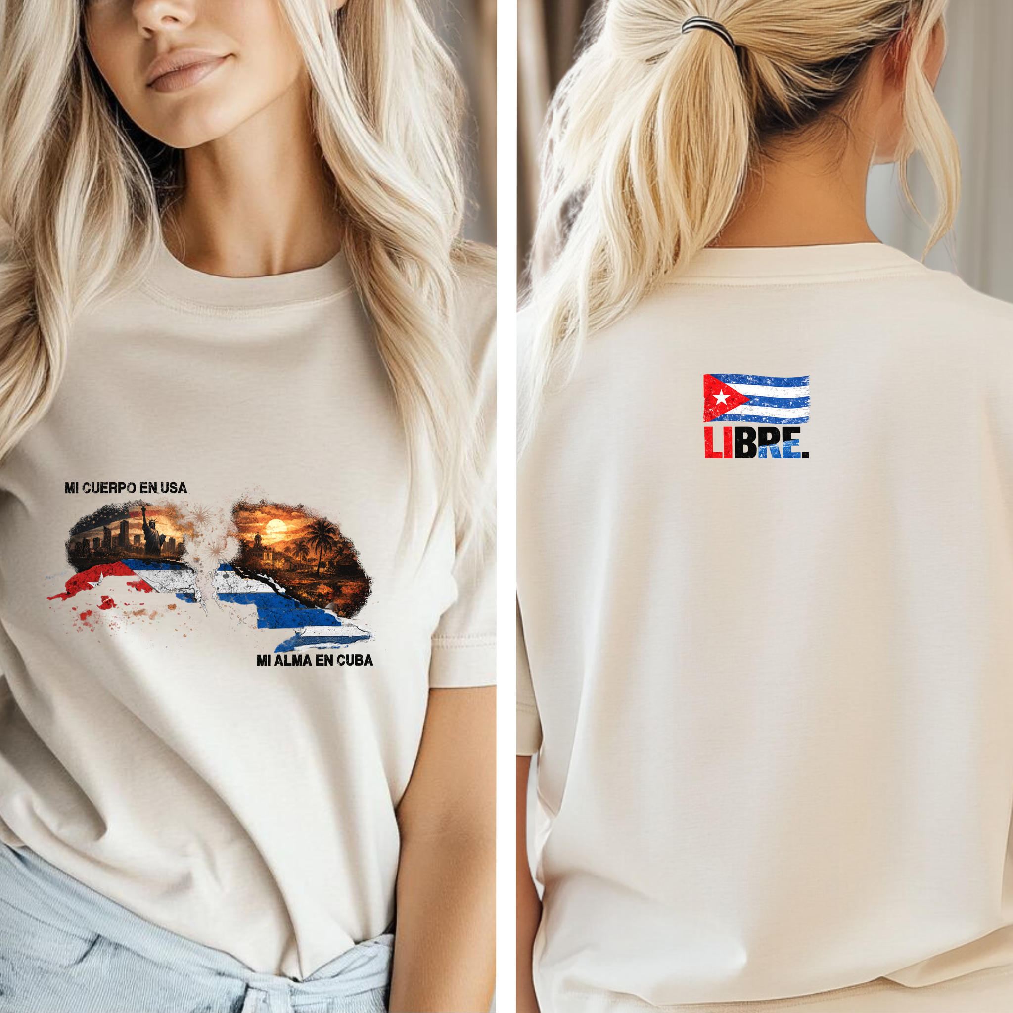 Mi Cuerpo en USA Mi Alma en Cuba T-Shirt | Cuban Pride Unisex Tee 6 Mi Cuerpo en USA Mi Alma en Cuba T-Shirt | Cuban Pride Unisex Tee - Image 6