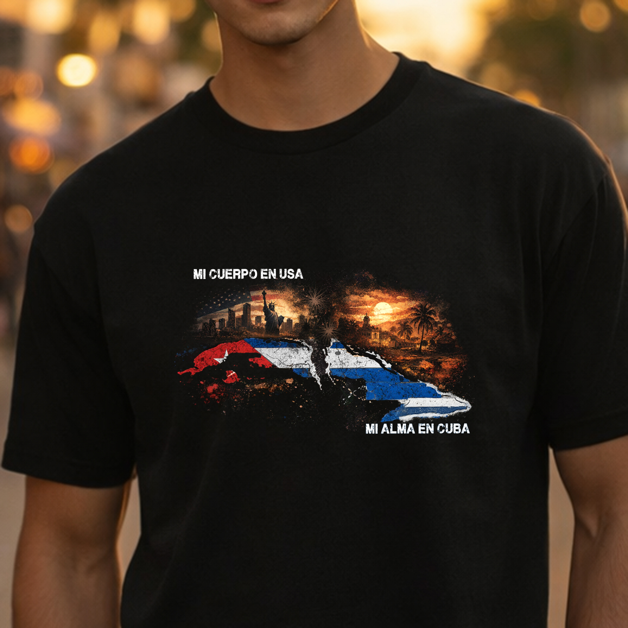Mi Cuerpo en USA Mi Alma en Cuba T-Shirt | Cuban Pride Unisex Tee 3 Mi Cuerpo en USA Mi Alma en Cuba T-Shirt | Cuban Pride Unisex Tee - Image 3