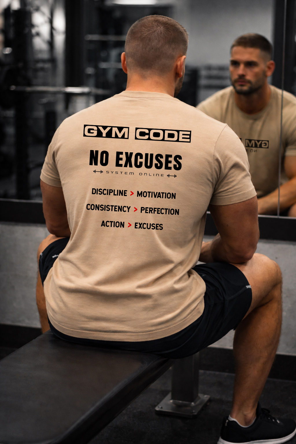 GYM CODE No Excuses Workout Shirt for Men – 2026 Powerful Motivational Gym T-Shirt 5 GYM CODE No Excuses Workout Shirt for Men – 2026 Powerful Motivational Gym T-Shirt - Image 5