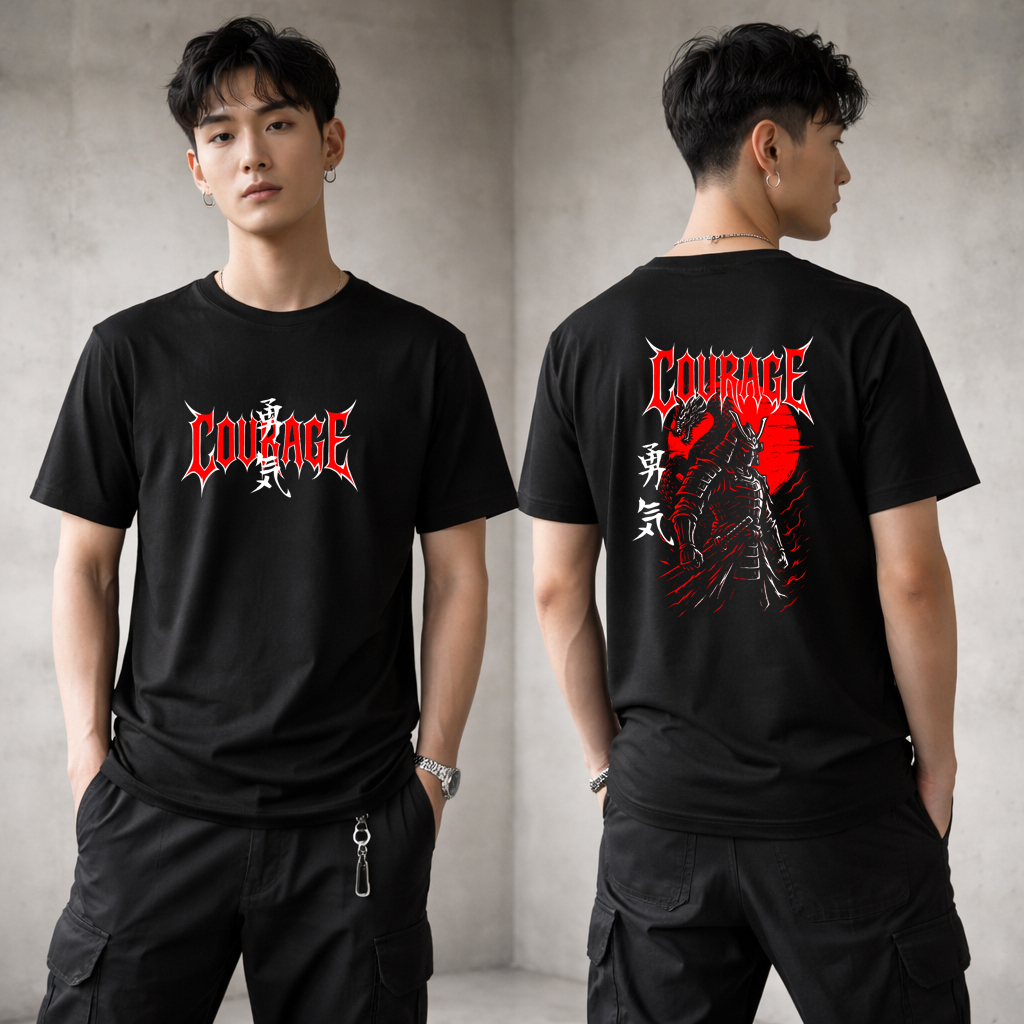 samurai anime streetwear t shirt japanese warrior graphic tee