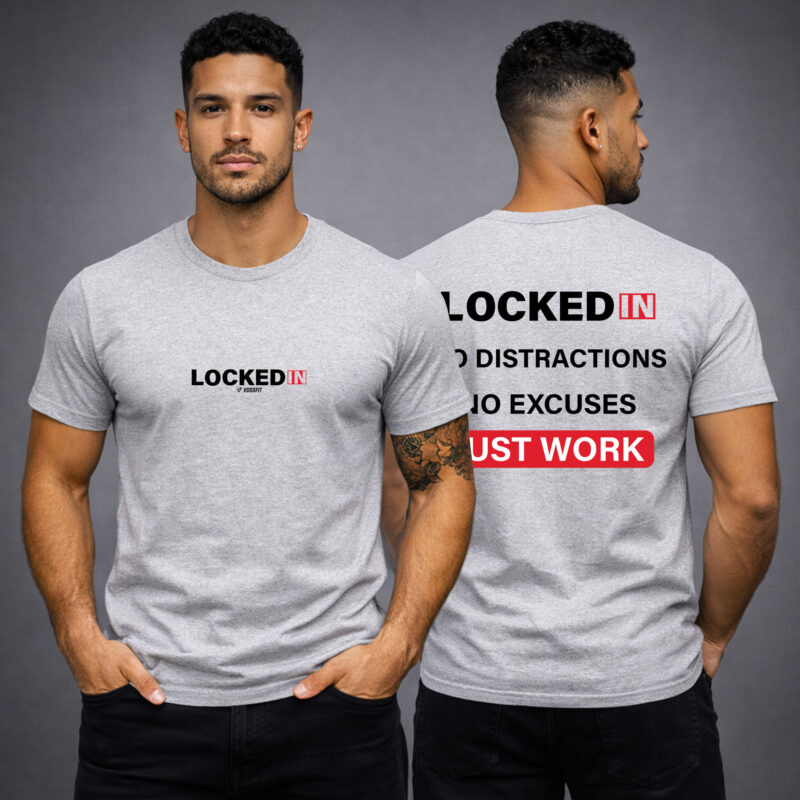 no excuses gym shirt just work workout t shirt back design